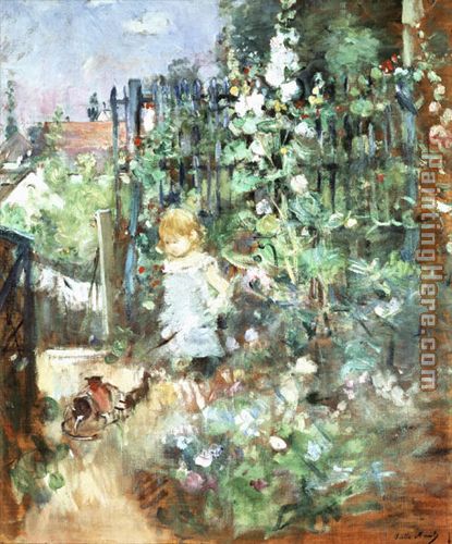 Berthe Morisot Child among Staked Roses
